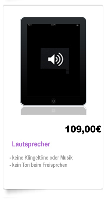  iPad 1,2,3 Reparatur Berlin Lautsprecher